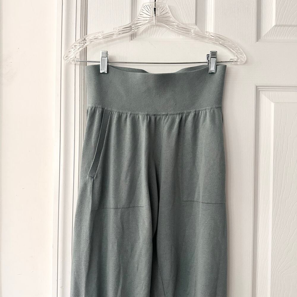 Athleta Leisure Daydream Sweater Sleep Jogger Wool Tencel Green Medium 985735 - Picture 3 of 8